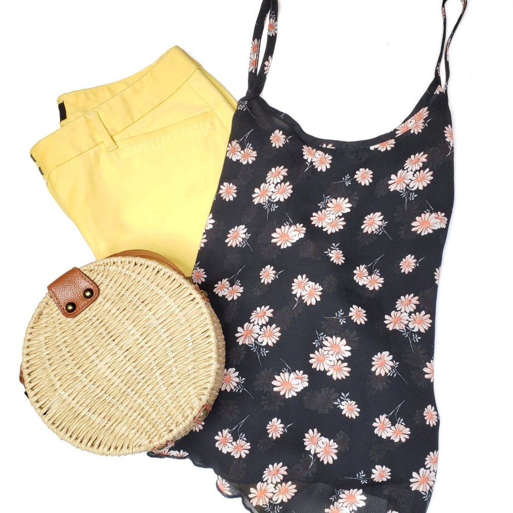 About a Girl Los Angeles daisy print tank top, S